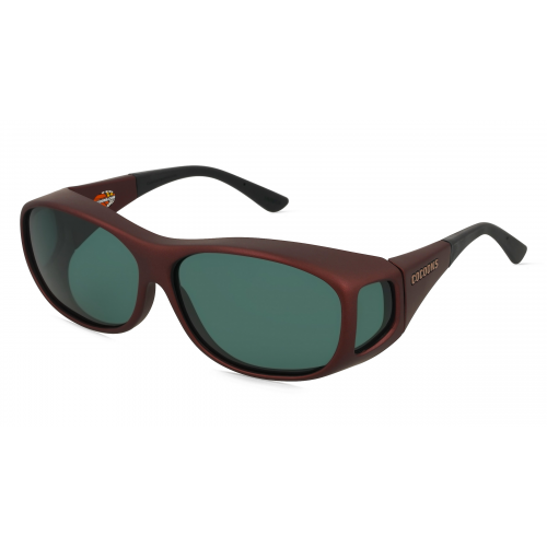 Cocoons Fitover M Unisex-Sonnenbrille Vollrand Eckig Kunststoff-Gestell, rot