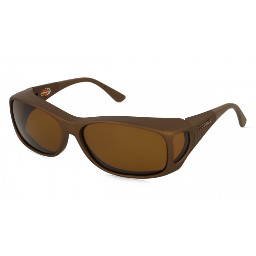 Cocoons Fitover MX Unisex-Sonnenbrille Vollrand Eckig Kunststoff-Gestell, braun