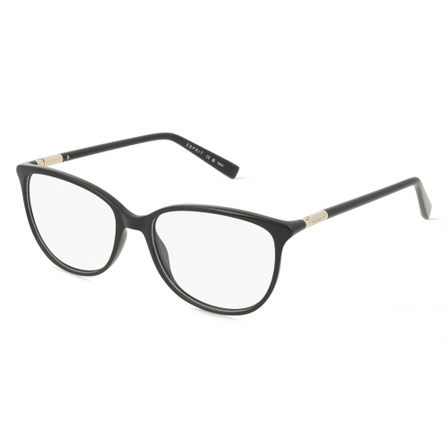 Esprit 17561 Damen-Brille inkl. Gläser Vollrand Eckig Kunststoff-Gestell 53mm/16mm/135mm, Schwarz