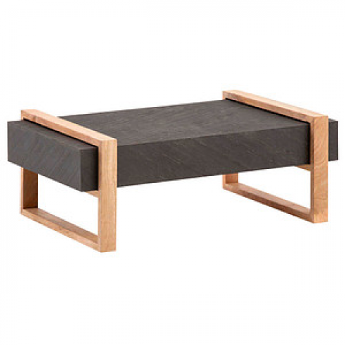 WOHNLING Couchtisch Kunststoff anthrazit 105,0 x 66,0 x 40,0 cm