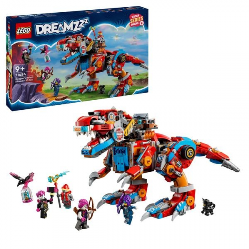 LEGO DREAMZzz Coopers Dino-Mech C-Rex, Spielzeug-T.Rex, Action-Set 71484