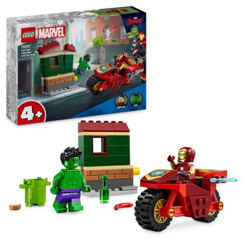 LEGO Marvel Iron Man mit Bike und der Hulk, Avengers-Bauset 76287