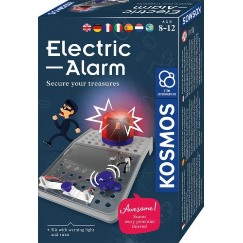 KOSMOS 617349 - Electric-Alarm INT, Alarmanlage/Morsegerät, Elektronik-Bausatz ab 8 Jahren