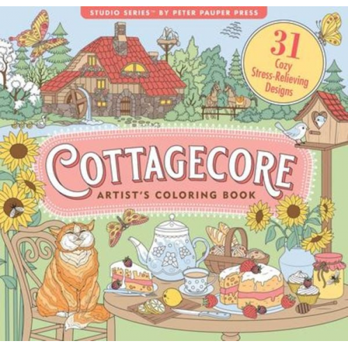 Cottagecore Adult Coloring Book (31 Stress-Relieving Designs)