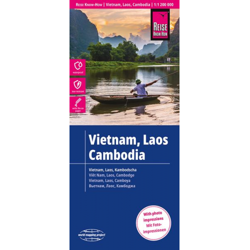 Reise Know-How Verlag Peter Rump GmbH - Reise Know-How Landkarte Vietnam, Laos, Kambodscha (1:1.200.000)