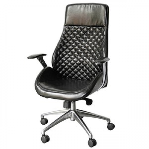 Bürostuhl Pantera high, 212600 Kunstleder schwarz, Gestell chrom