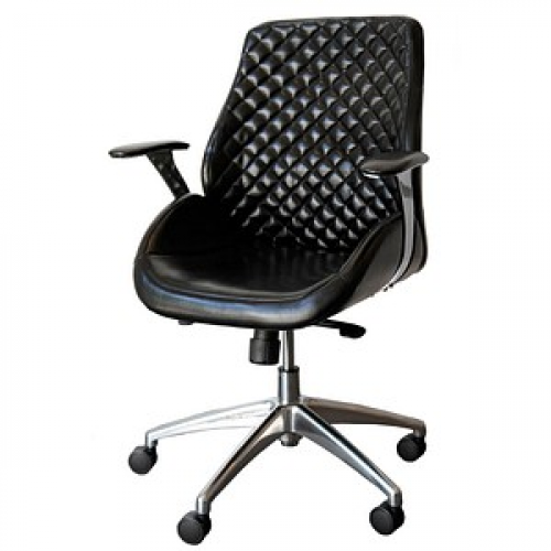 Bürostuhl Pantera low, 212620 Kunstleder schwarz, Gestell chrom