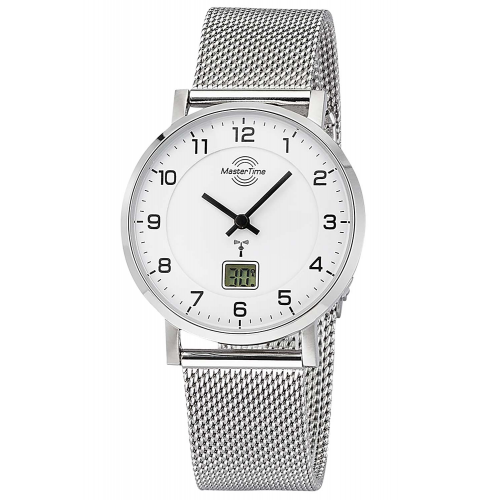 Master Time MTLS-10740-12M Damen-Funkuhr mit Milanaiseband