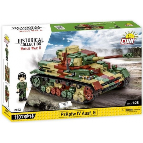 COBI Historical Collection 2592 - PzKpfw IV Ausf. G, Panzerkampfwagen IV, WWII, Bausatz 1:28, 1107 Klemmbausteine