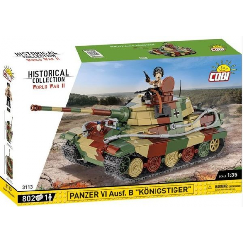 COBI Historical Collection 3113 - Panzer VI Ausf. B Königstiger, WWII, Bausatz 1:35, 802 Klemmbausteine