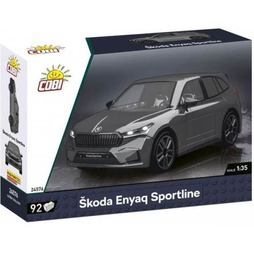 COBI 24576 - Skoda Enyaq Sportline, Maßstab 1:35, Bausatz, 92 Klemmbausteine