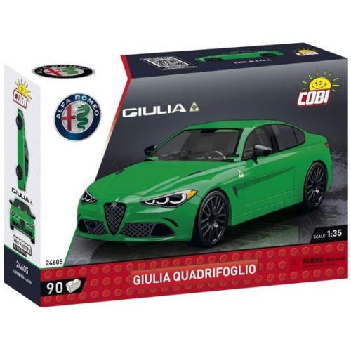 COBI 24605 - Alfa Romeo Giulia Quadrifoglio, Sportlimousine, Bausatz 1:35, 90 Klemmbausteine