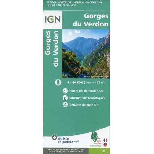 Collectif Ign - Gorges du Verdon 1 : 16 500