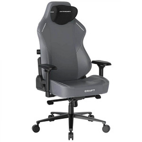 DXRacer Gaming Stuhl Craft Serie, Größe L, GC/LCF23LTA/G Kunstleder grau