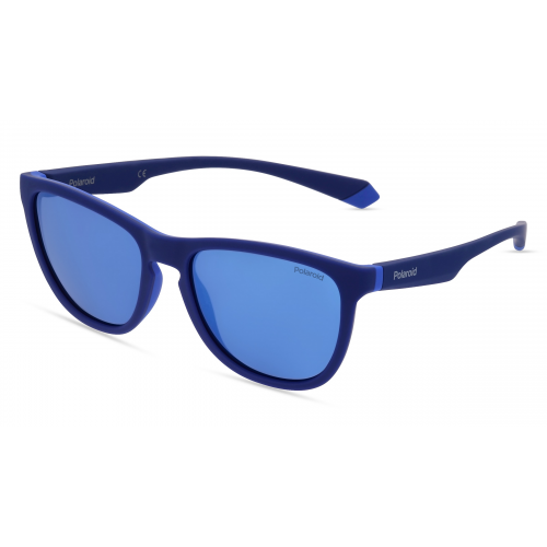 Polaroid PLD 2133/S Unisex-Sonnenbrille Vollrand Panto Acetat-Gestell, Blau