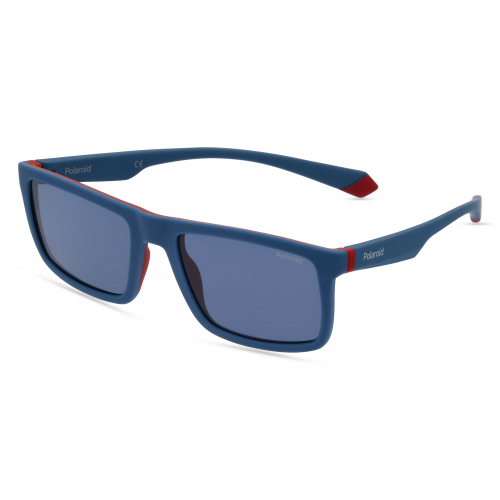 Polaroid PLD 2134/S Herren-Sonnenbrille Vollrand Eckig Acetat-Gestell, blau