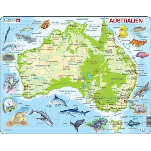 Puzzle - Australien (physisch)