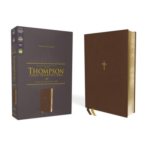 Zondervan - NASB, Thompson Chain-Reference Bible, Leathersoft, Brown, 1995 Text, Red Letter, Comfort Print