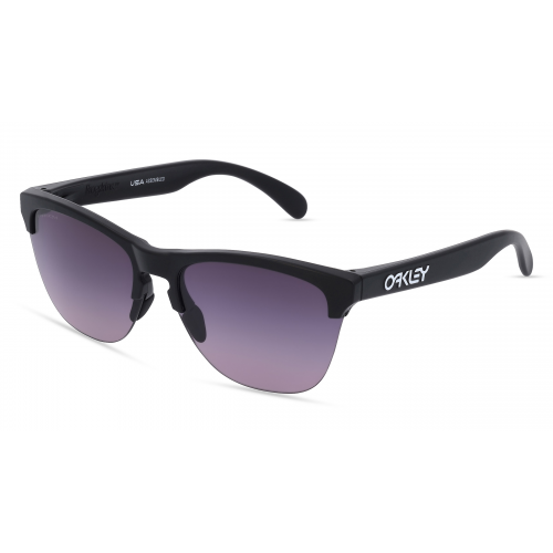 Oakley OO9374 FROGSKINS LITE Herren-Sonnenbrille Nylor Browline Kunststoff-Gestell, Schwarz