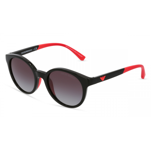 Emporio Armani EA4185 Damen-Sonnenbrille Vollrand Panto Kunststoff-Gestell, Schwarz