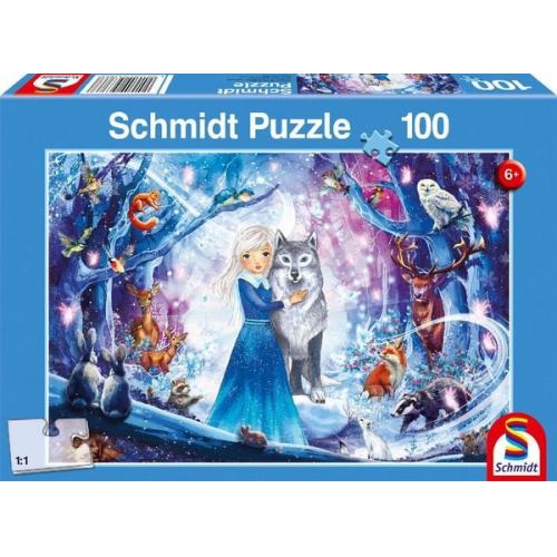 Schmidt Spiele 56386 - Prinzessin im Winterwald, Kinderpuzzle Standard 100 Teile