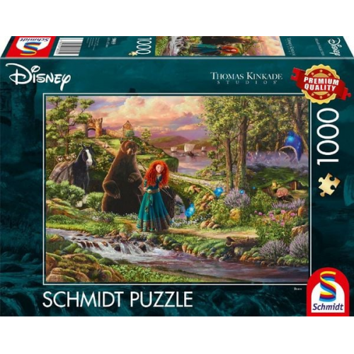 Schmidt Spiele 58039 - Disney, Brave, Merida, Puzzle Thomas Kinkade 1.000 Teile - Disney