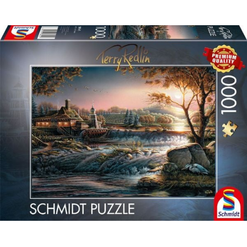 Schmidt Spiele 58545 - Lichterin derWildnis, Puzzle Terry Redlin 1.000 Teile