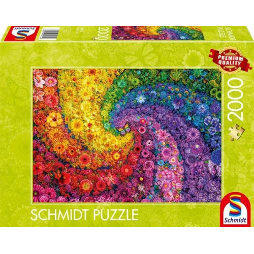 Schmidt Spiele 59744 - Kunterbunter Blütenwirbel, Puzzle Standard 2.000 Teile