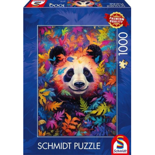 Schmidt Spiele 59781 - Pandabär im Regenbogenwald, Puzzle Standard 1.000 Teile