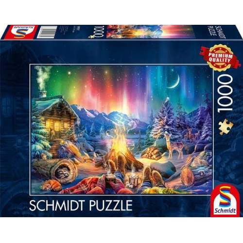 Schmidt Spiele 59787 - Lagerfeuerromantik unterm Sternenhimmel, Puzzle Standard 1.000 Teile