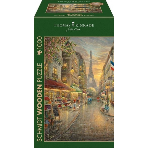 Schmidt Spiele 59798 - Malerisches Paris, Puzzle Thomas Kinkade 1.000 Teile - Holzpuzzle