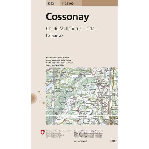 Swisstopo 1 : 25 000 Cossonay