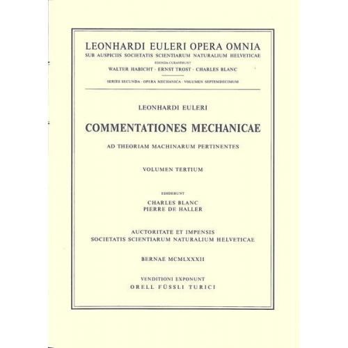 Leonhard Euler - Commentationes mechanicae ad theoriam machinarum pertinentes 1st part