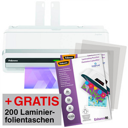 AKTION: Fellowes Jupiter A3 Laminiergerät bis DIN A3 + GRATIS 200 Laminierfolien, DIN A4, 80 micron, glänzend mit CashBack