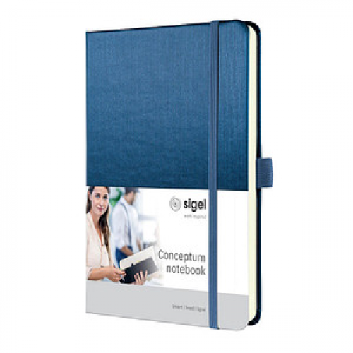 SIGEL Notizbuch CONCEPTUM A5 liniert, blue metallic Hardcover 194 Seiten