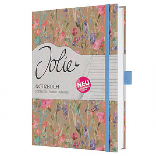 SIGEL Notizbuch JOLIE Pure Wildflowers A5 liniert, braun/pink/blau/lila Hardcover 192 Seiten