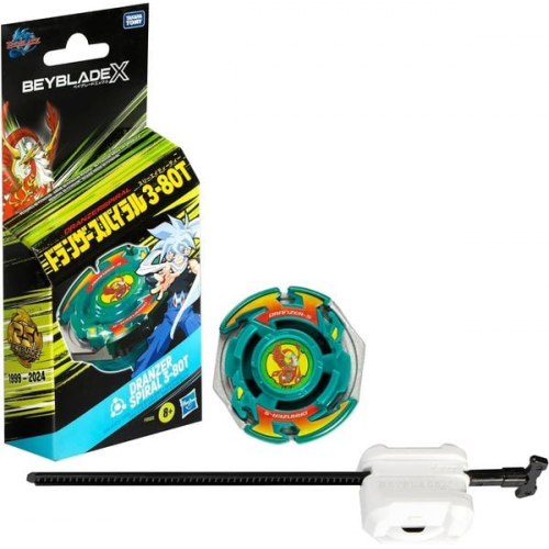 Hasbro F9585EU4 - Beyblade X Dranzerspiral 3-80T Anniversary X-Over Kreisel und Starter, Takara Tomy