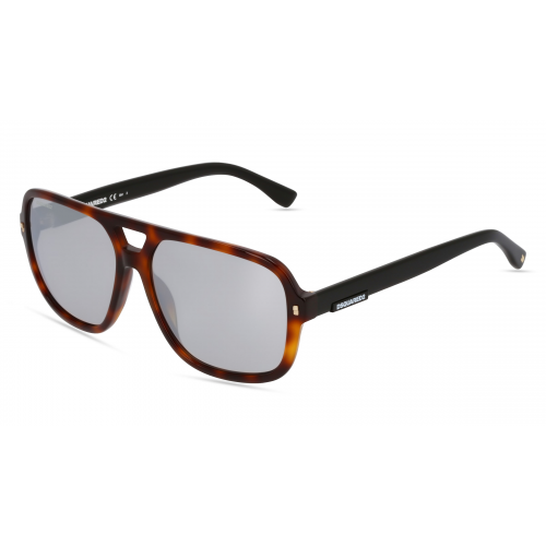 Dsquared2 D2 0003/S Herren-Sonnenbrille Vollrand Eckig Acetat-Gestell, braun