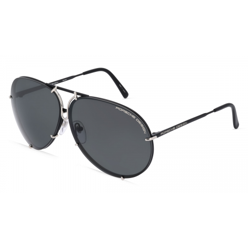 Porsche Design 8478 Herren-Sonnenbrille Vollrand Pilot Metall-Gestell, schwarz