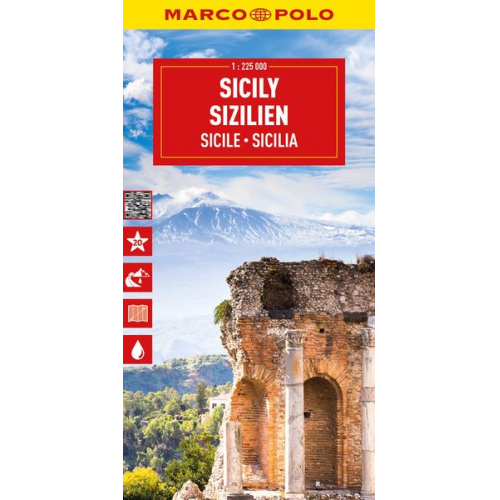 MARCO POLO Reisekarte Italien 14 Sizilien 1:225.000