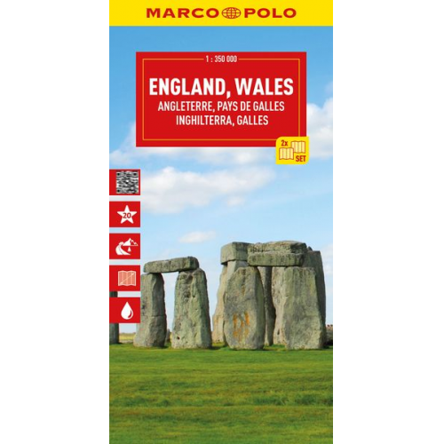 Marco Polo Verlag - MARCO POLO Reisekarte England, Wales (2-Karten-Set) 1:350.000