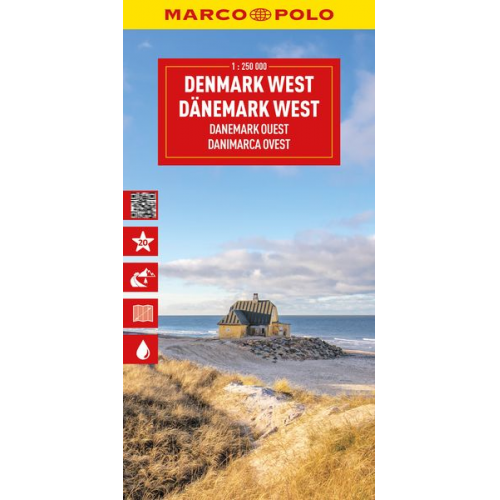 MARCO POLO Reisekarte Dänemark West 1:225.000