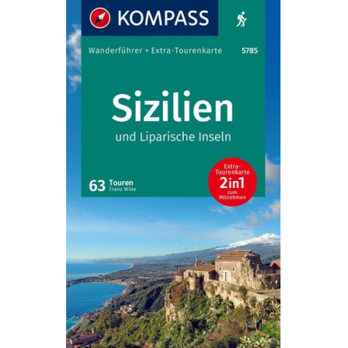 KOMPASS Wanderführer Sizilien und Liparische Inseln, 60 Touren mit Extra-Tourenkarte