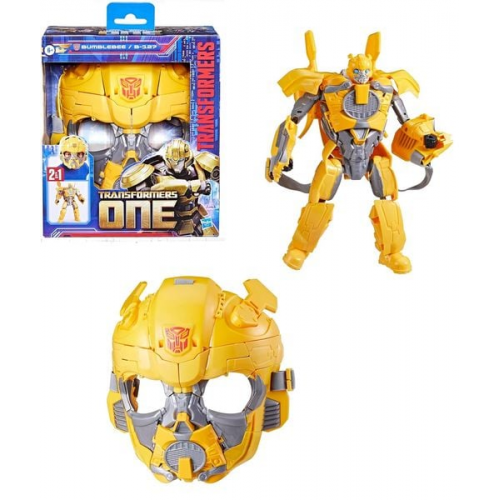 Hasbro F91815L0 - Transformers One 2in1 Bumblebee B-127 Figur in Maske, 2 Spielerlebnisse in 1