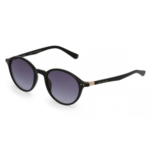 Ted Baker TB 1538 Damen-Sonnenbrille Vollrand Rund Kunststoff-Gestell, schwarz