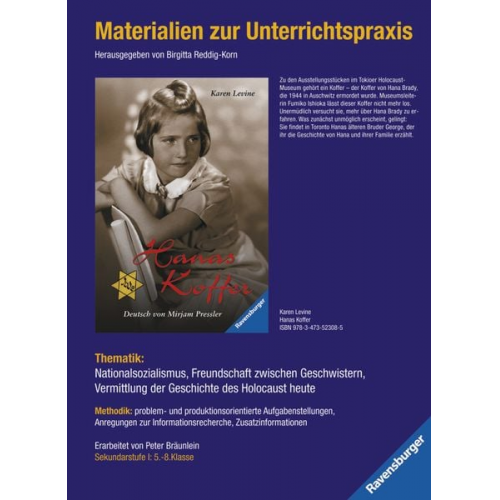 Peter Bräunlein Karen Levine - Materialien zur Unterrichtspraxis - Karen Levine: Hanas Koffer