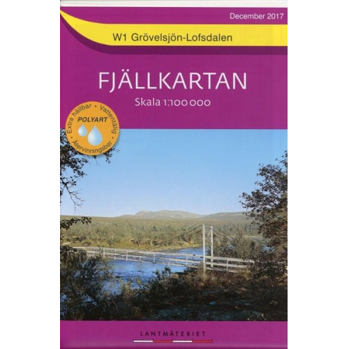 Fjällkartan 1 : 100 000 W1 Grövelsjön - Lofsdalen Bergwanderkarte