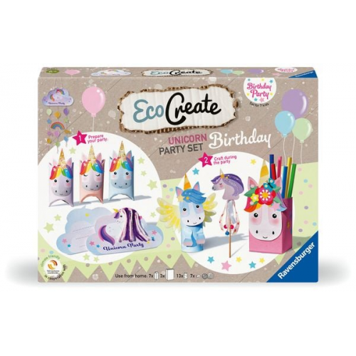 Ravensburger - EcoCreate - Unicorn Party Set Birthday