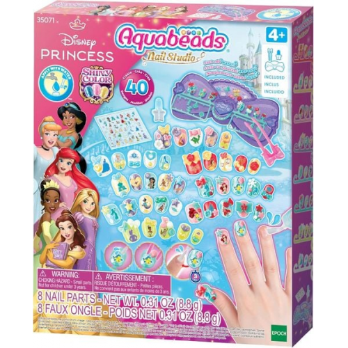 Aquabeads 35071 - Nail Studio Disney Prinzessin, Deko-Fingernägel-Kreativ Set