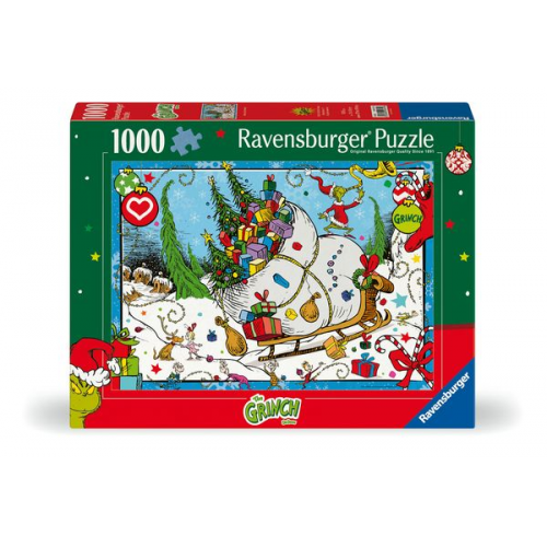 Ravensburger 12001351 - The Grinch, Weihnachtspuzzle, 1000 Teile